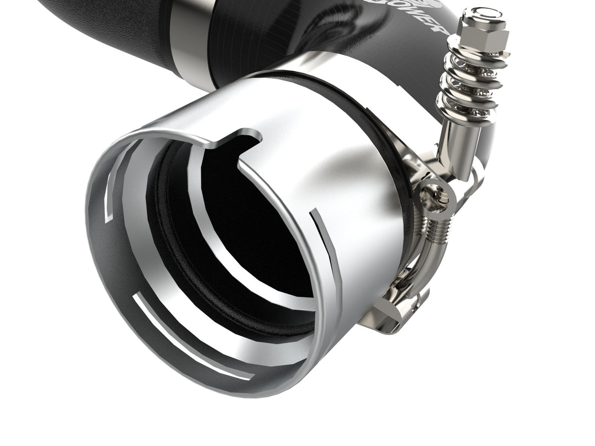 aFe BladeRunner 2-1/2 IN to 2-3/4 IN Aluminum Hot Charge Pipe Black - Kia Stinger 2018-2023