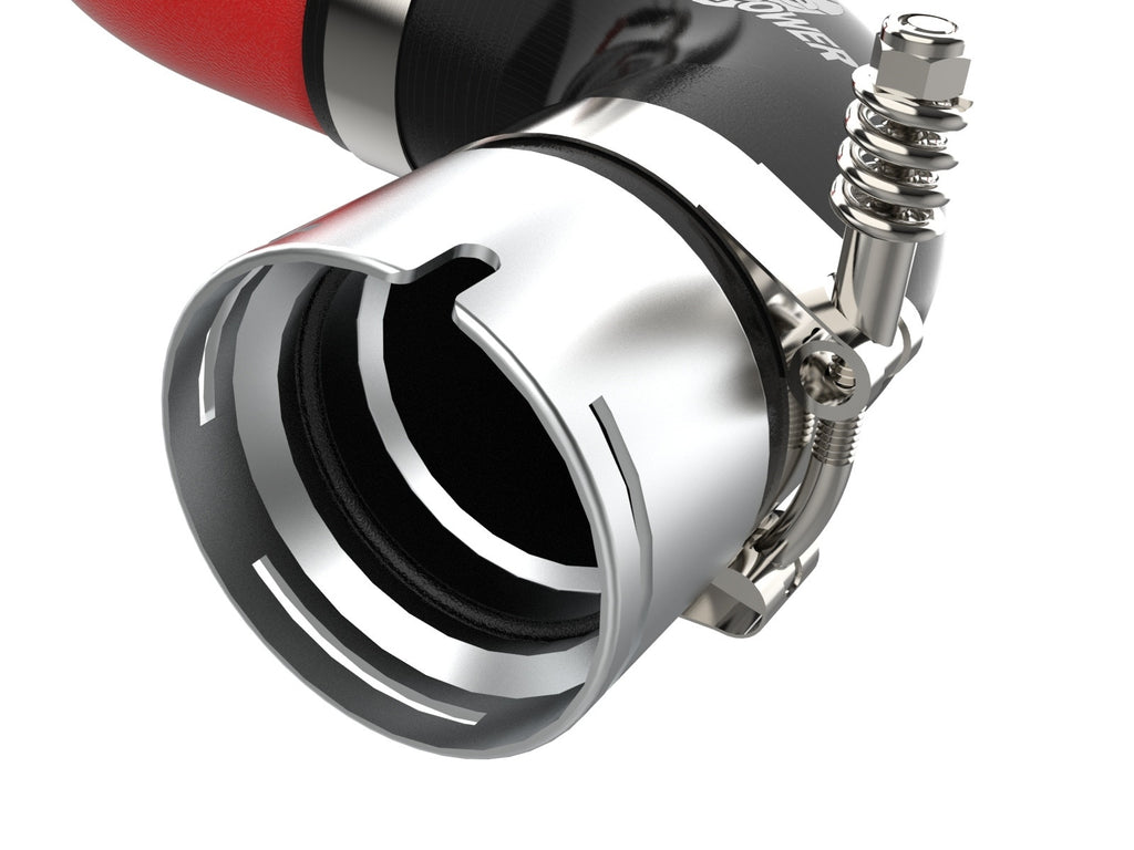aFe BladeRunner 2-1/2 IN to 2-3/4 IN Aluminum Hot Charge Pipe Red - Kia Stinger 2018-2023