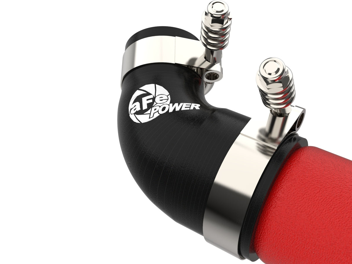 aFe BladeRunner 2-1/2 IN to 2-3/4 IN Aluminum Hot Charge Pipe Red - Kia Stinger 2018-2023