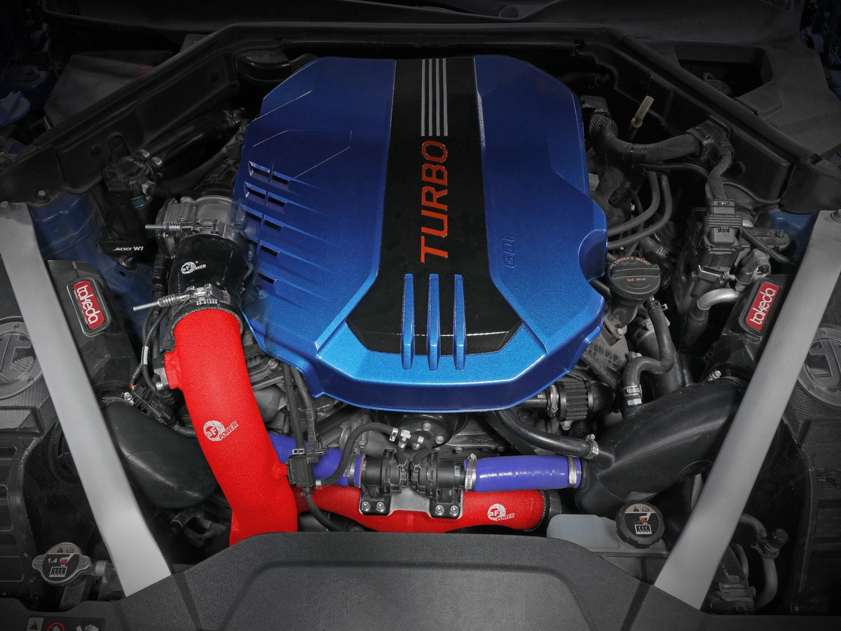 aFe BladeRunner 3 IN Aluminum Cold Charge Pipe Red - Kia Stinger 2018-2023