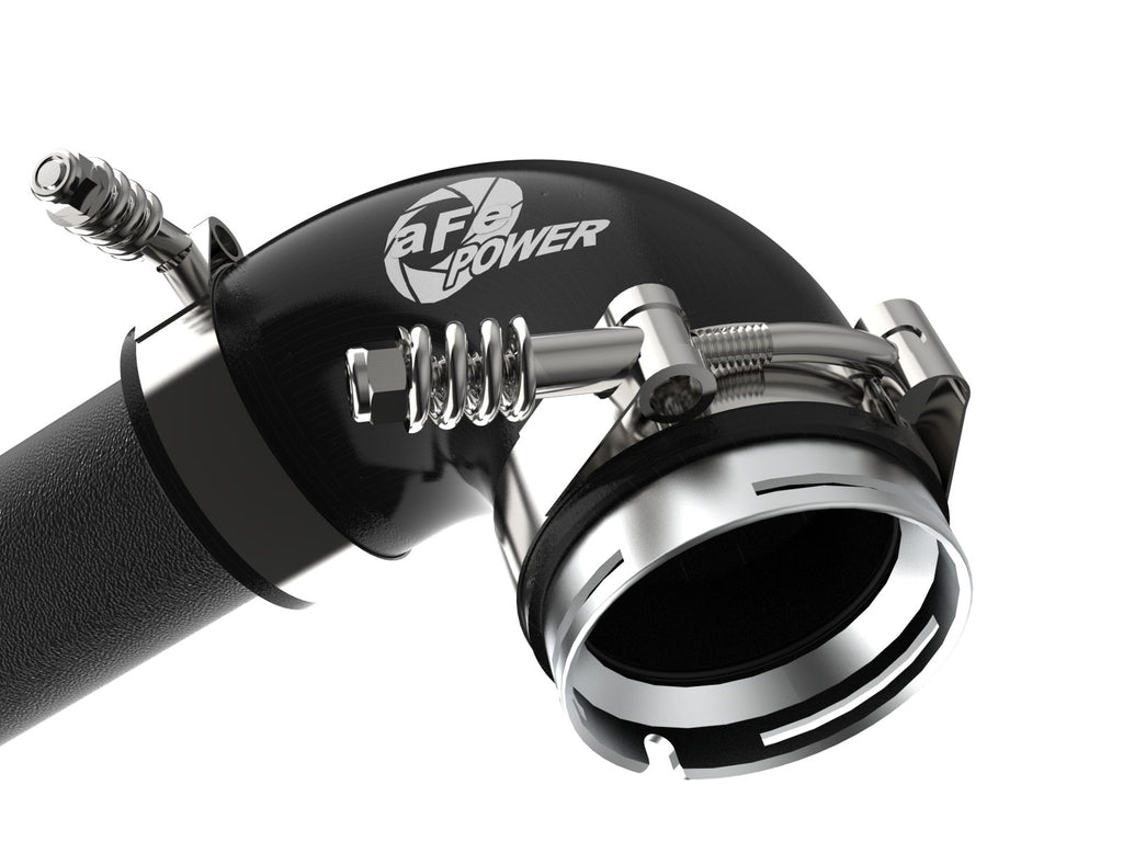 aFe BladeRunner 2-1/4 IN to 2-3/4 IN Aluminum Hot Charge Pipe Black - BMW 540i (G30/G31/G38) 2017-2023