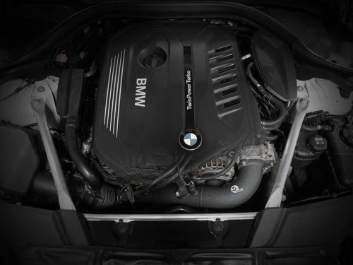 aFe BladeRunner 2-1/4 IN to 2-3/4 IN Aluminum Hot Charge Pipe Black - BMW 540i (G30/G31/G38) 2017-2023