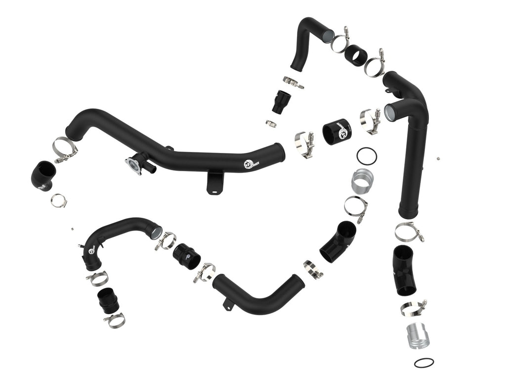 aFe 46-20584-B BladeRunner Aluminum Hot and Cold Charge Pipe Kit Black - view 3