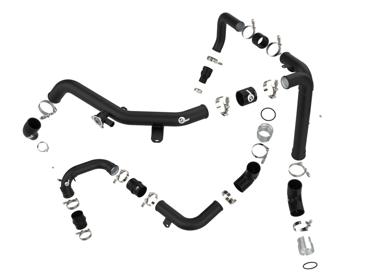 aFe 46-20584-B BladeRunner Aluminum Hot and Cold Charge Pipe Kit Black - view 3