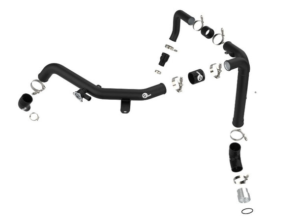 aFe Power BladeRunner 2.25 IN to 2.5 IN Aluminum Hot Charge Pipe - Black - Ford Bronco 2.7L (2021-2023)