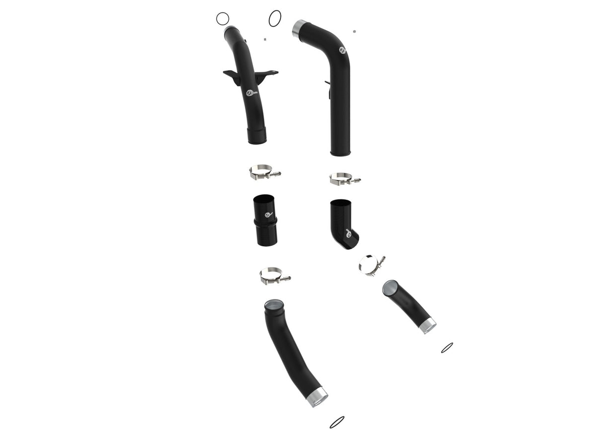 aFe 46-20594-B BladeRunner Aluminum Hot and Cold Charge Pipe Kit Black - view 2