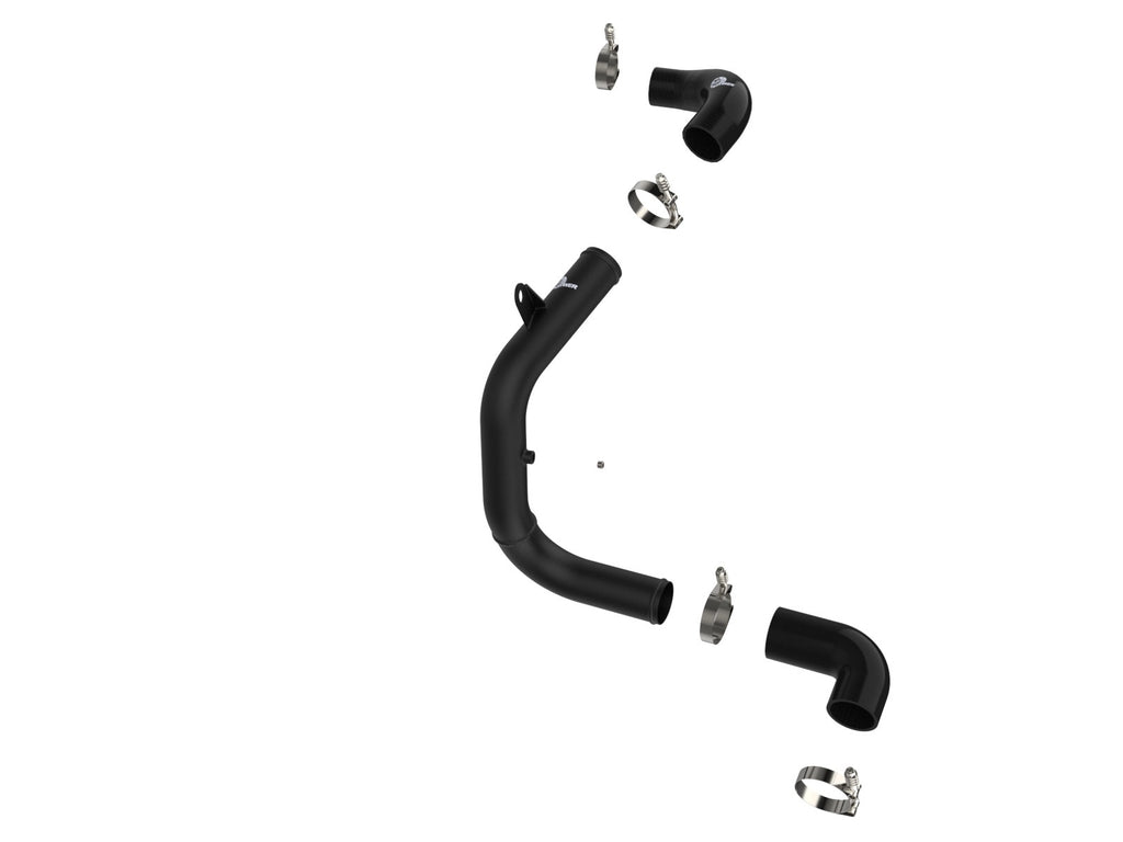 aFe BladeRunner 2.5 IN Aluminum Hot Charge Pipe Black - Volkswagen GTI (MKVIII) 2022-2026