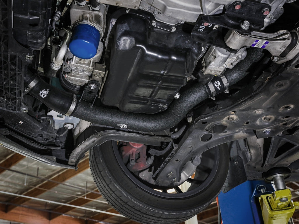 aFe BladeRunner 2-1/4 IN to 2-1/2 IN Aluminum Hot Charge Pipe Black - Hyundai Veloster N 2019-2022