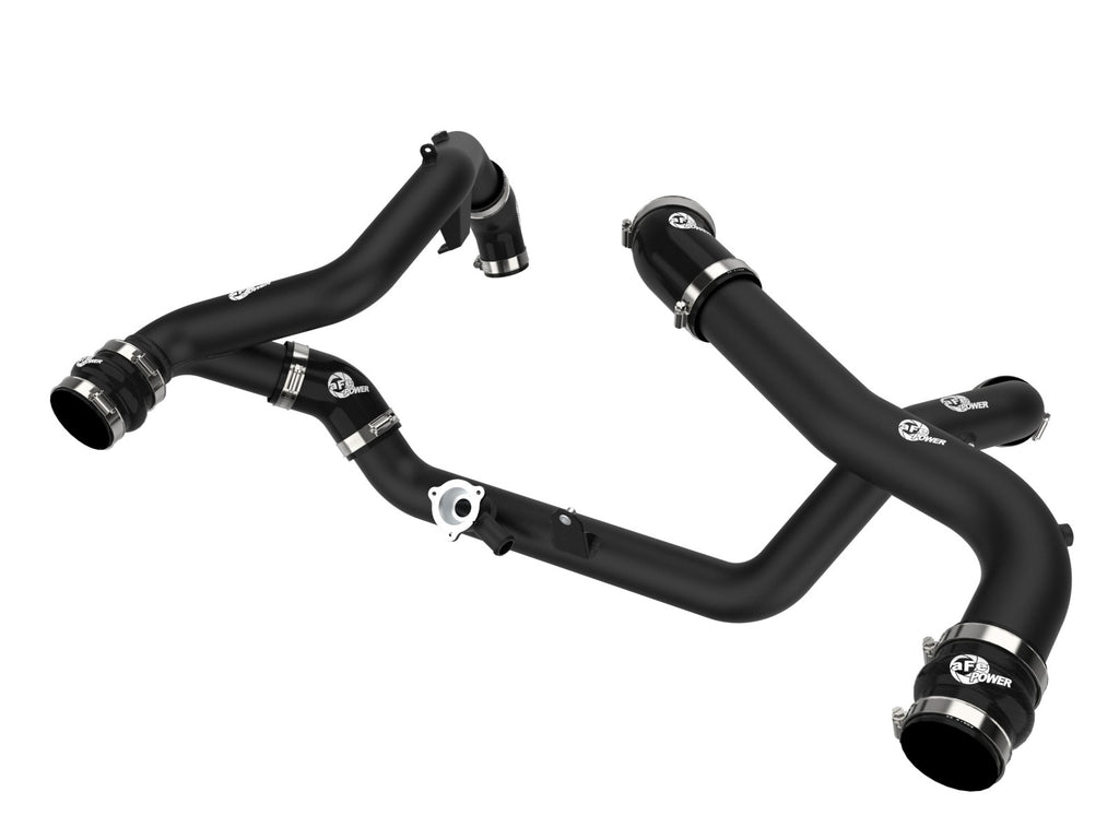 aFe 46-20654-B BladeRunner Aluminum Hot and Cold Charge Pipe Kit Black - view 1