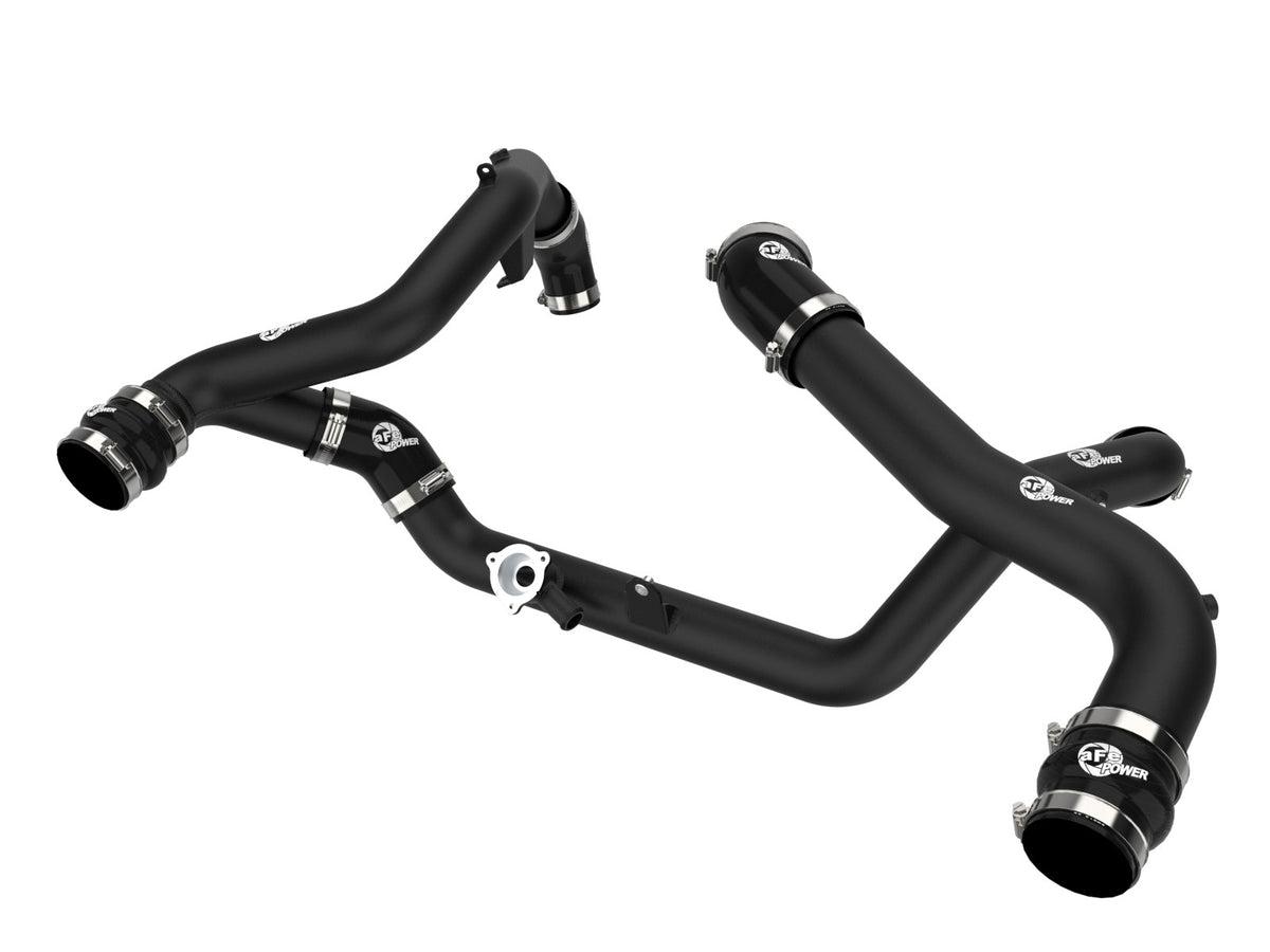 aFe 46-20654-B BladeRunner Aluminum Hot and Cold Charge Pipe Kit Black - view 1