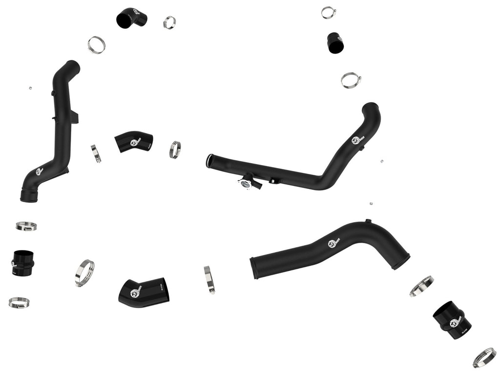 aFe 46-20654-B BladeRunner Aluminum Hot and Cold Charge Pipe Kit Black - view 2