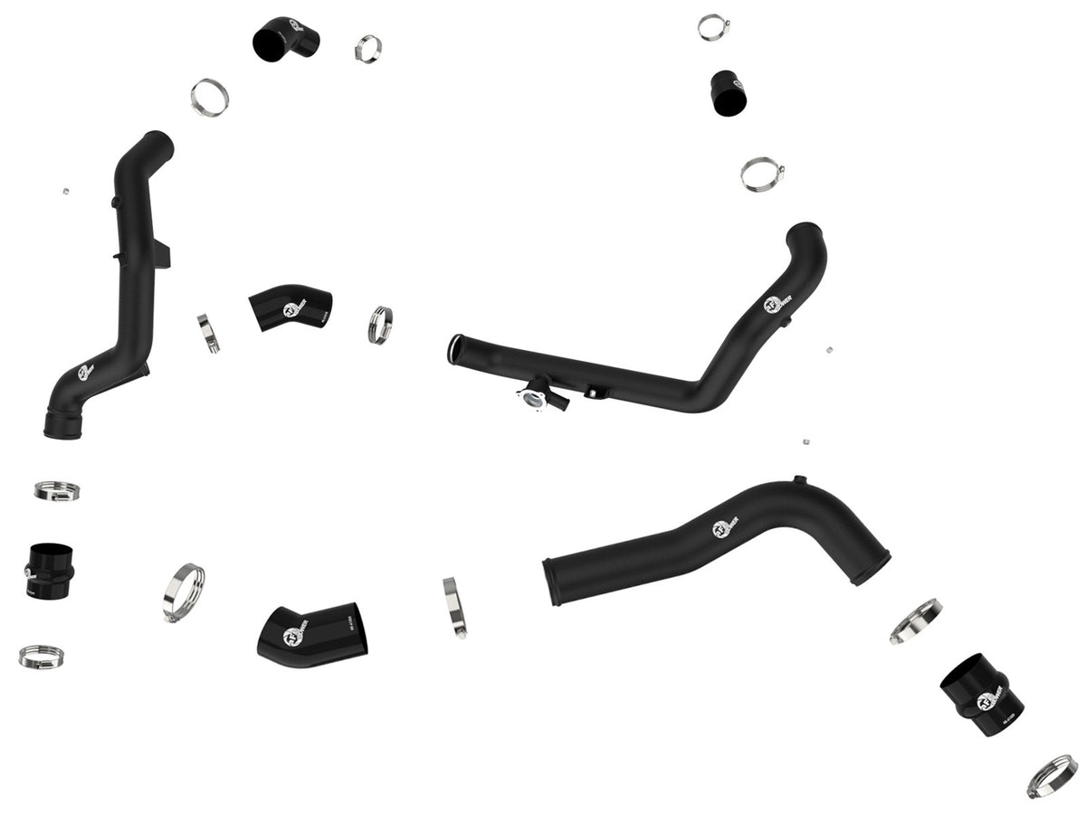 aFe 46-20654-B BladeRunner Aluminum Hot and Cold Charge Pipe Kit Black - view 2