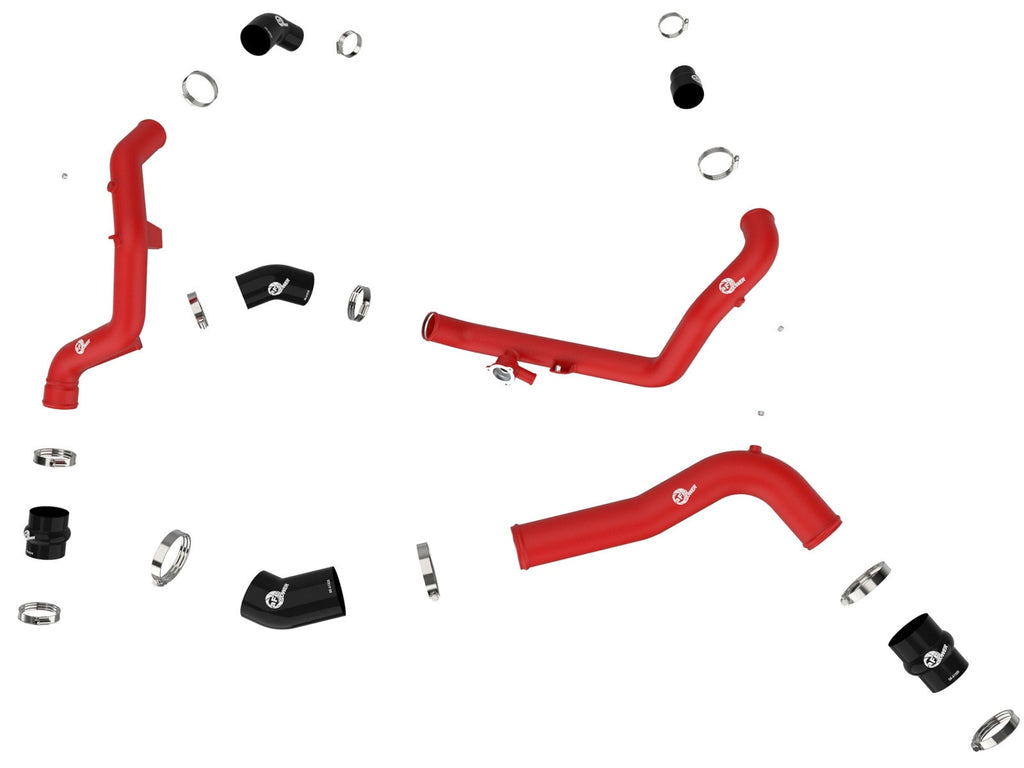aFe 46-20654-R BladeRunner Aluminum Hot and Cold Charge Pipe Kit Red - view 2