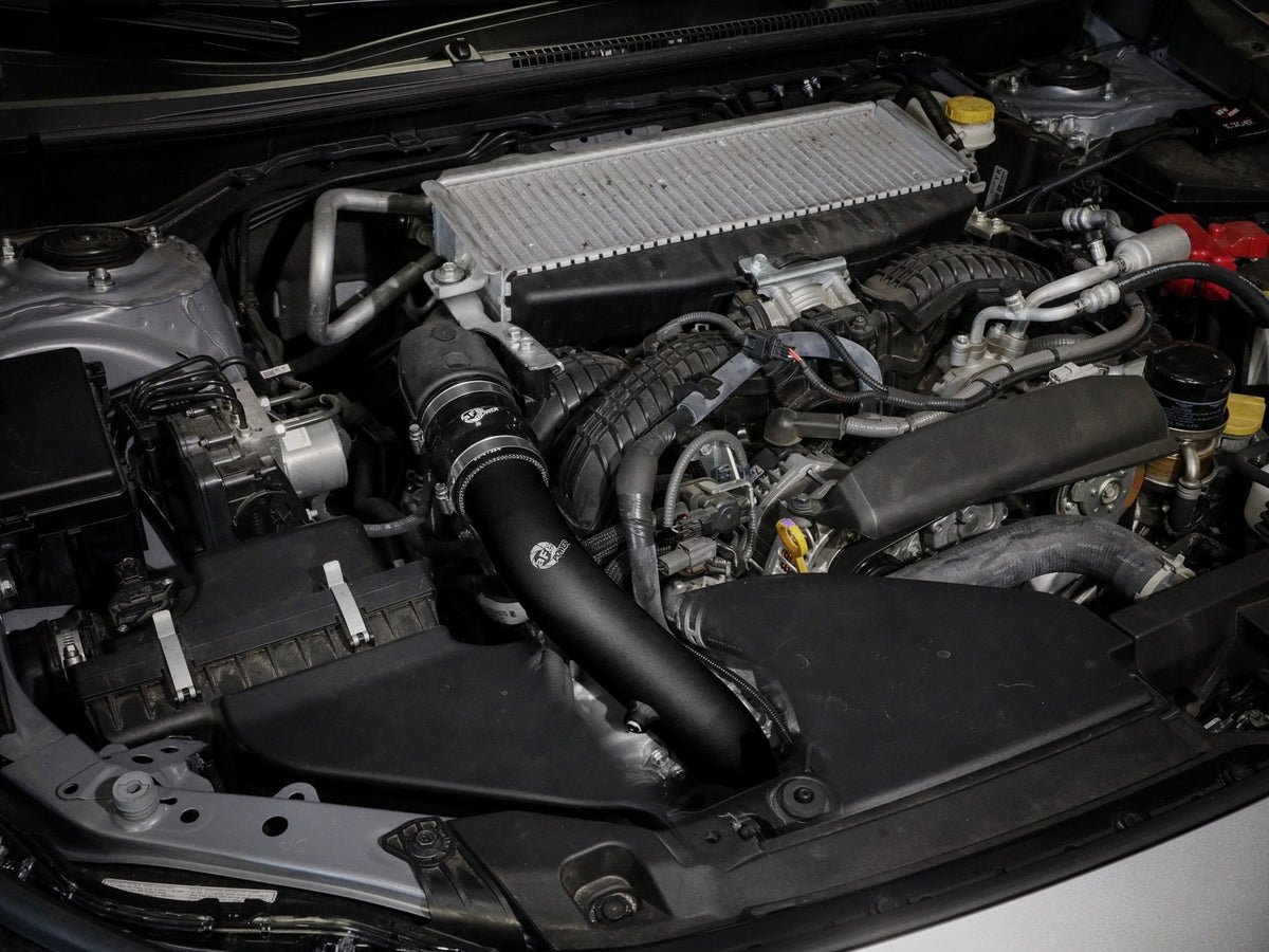 aFe BladeRunner 2-1/2 IN Aluminum Hot Charge Pipe Black - Subaru WRX 2022-2026