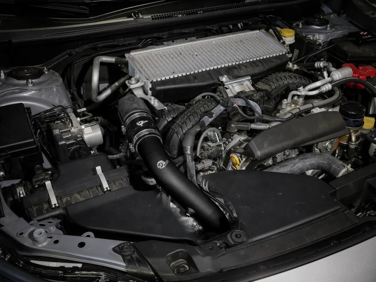 aFe BladeRunner 2-1/2 IN Aluminum Hot Charge Pipe - Black - Subaru WRX VB (2022+)