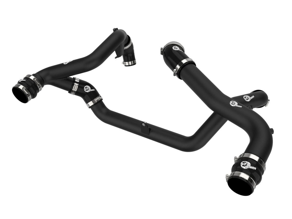 aFe 46-20674-B BladeRunner Aluminum Hot and Cold Charge Pipe Kit Black - view 1