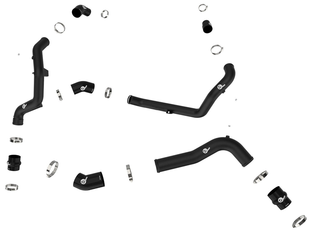 aFe 46-20674-B BladeRunner Aluminum Hot and Cold Charge Pipe Kit Black - view 2