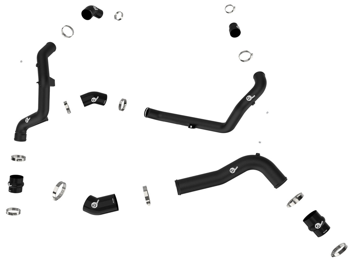aFe 46-20674-B BladeRunner Aluminum Hot and Cold Charge Pipe Kit Black - view 2