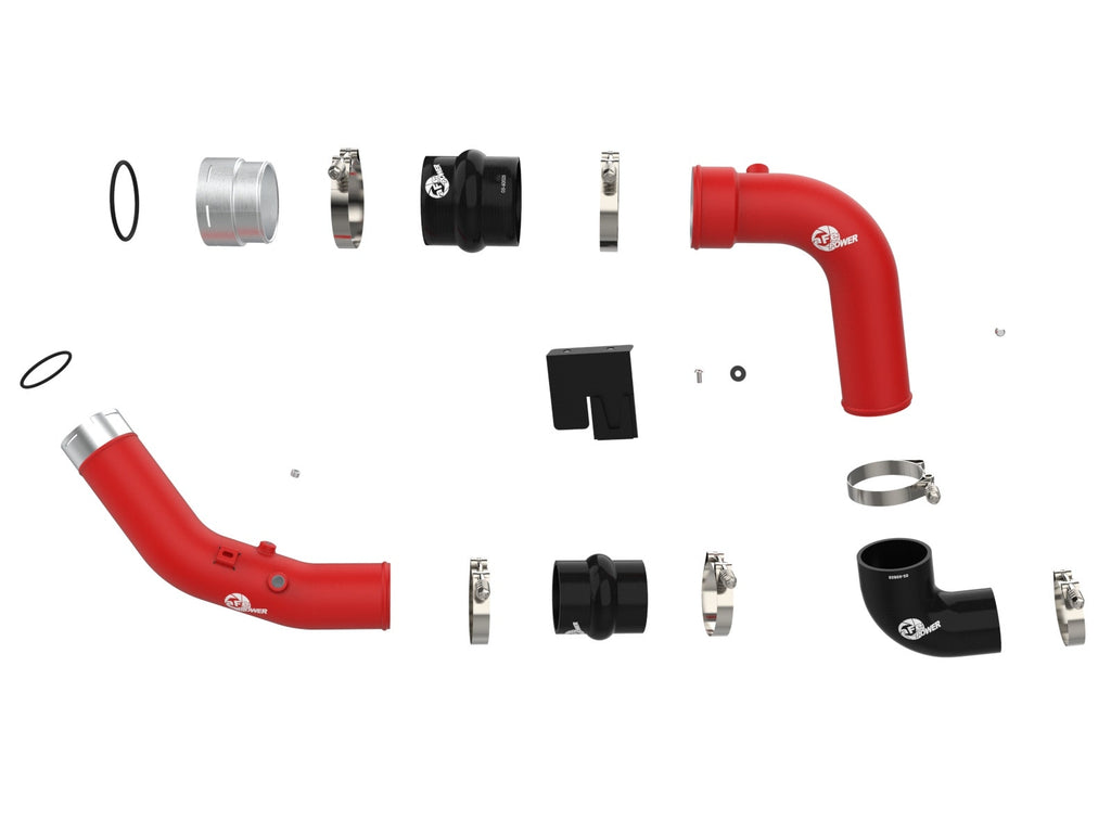 aFe 46-20684-R BladeRunner Aluminum Hot and Cold Charge Pipe Kit Red - view 3