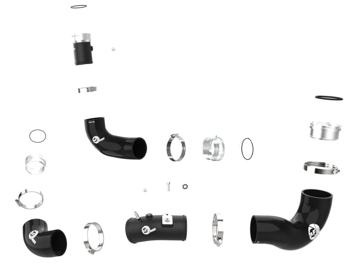 aFe 46-20694-B BladeRunner Aluminum Hot and Cold Charge Pipe Kit Black - view 4