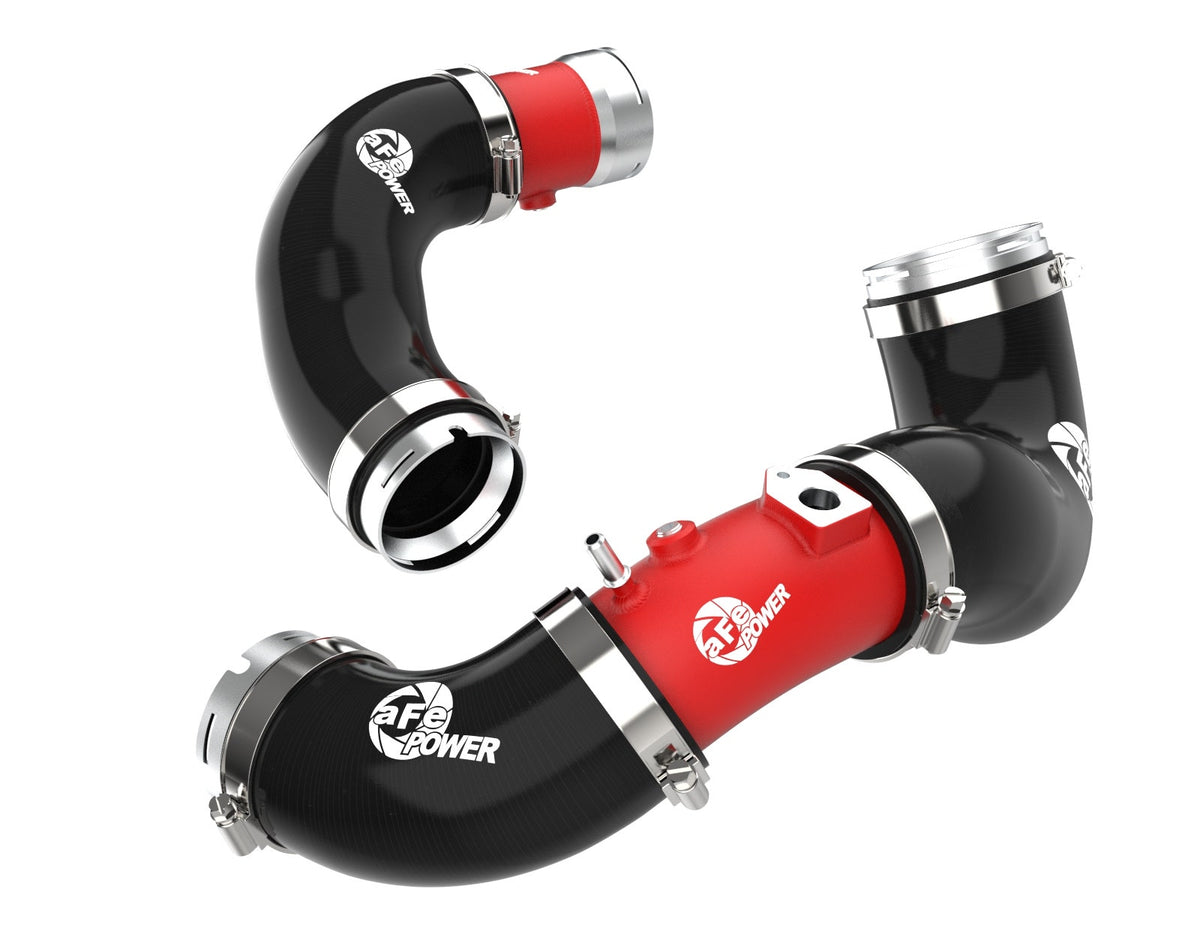 aFe BladeRunner Aluminum Hot and Cold Charge Pipe Kit Red - Kia Stinger 2022-2023/Genesis G70 2024-2026