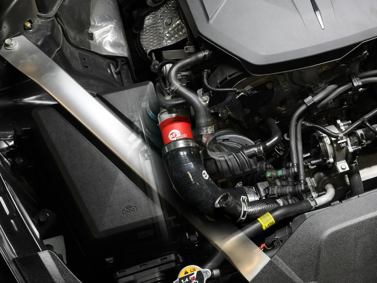 aFe BladeRunner Aluminum Hot and Cold Charge Pipe Kit Red - Kia Stinger 2022-2023/Genesis G70 2024-2026