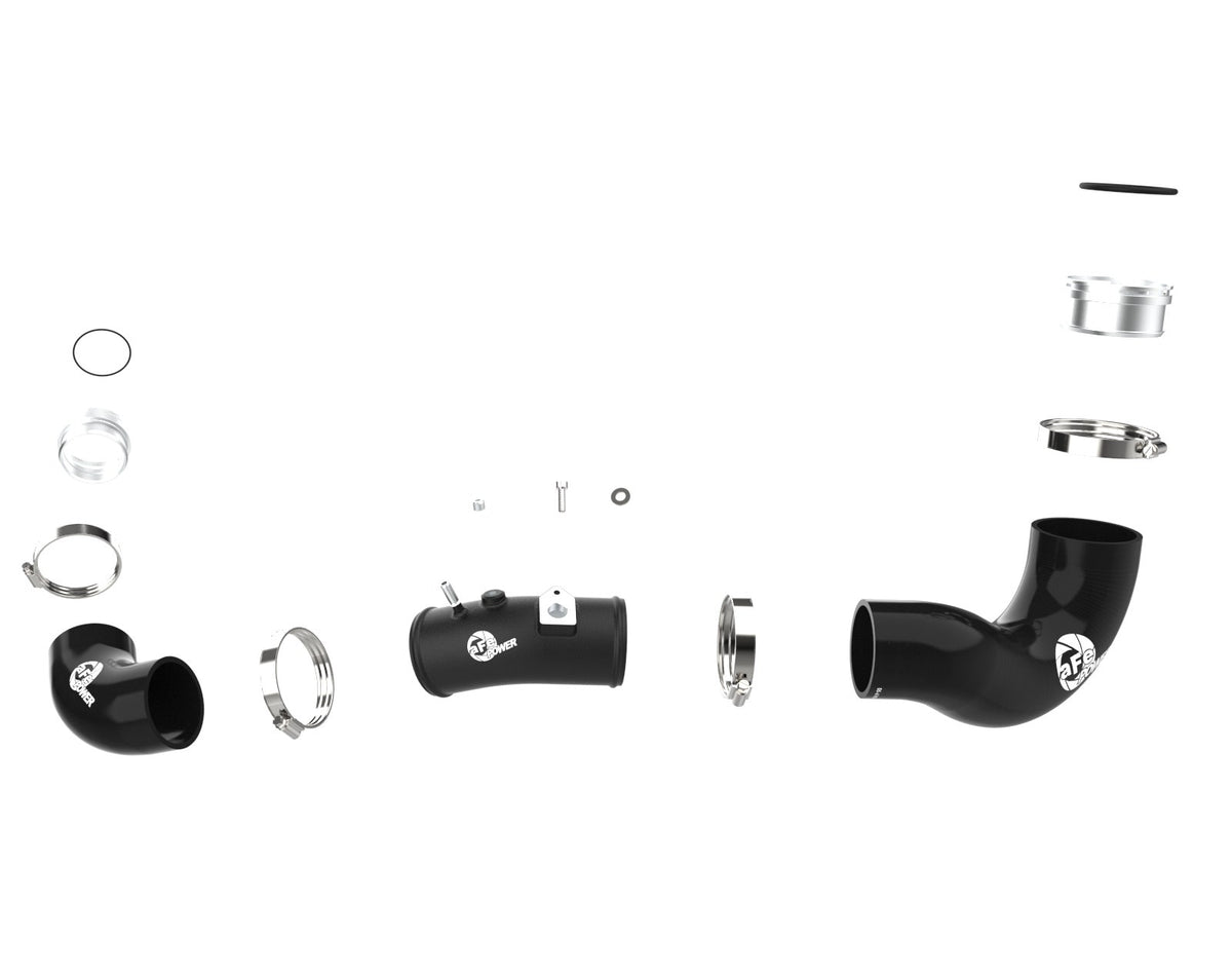 aFe BladeRunner 2-3/4 IN Aluminum Cold Charge Pipe Black - Kia Stinger 2022-2023/Genesis G70 2024-2026