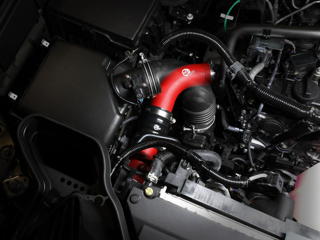 aFe 46-20724-R BladeRunner 2-1/2 IN & 3 IN Aluminum Hot and Cold Charge Pipe Kit Red - view 3