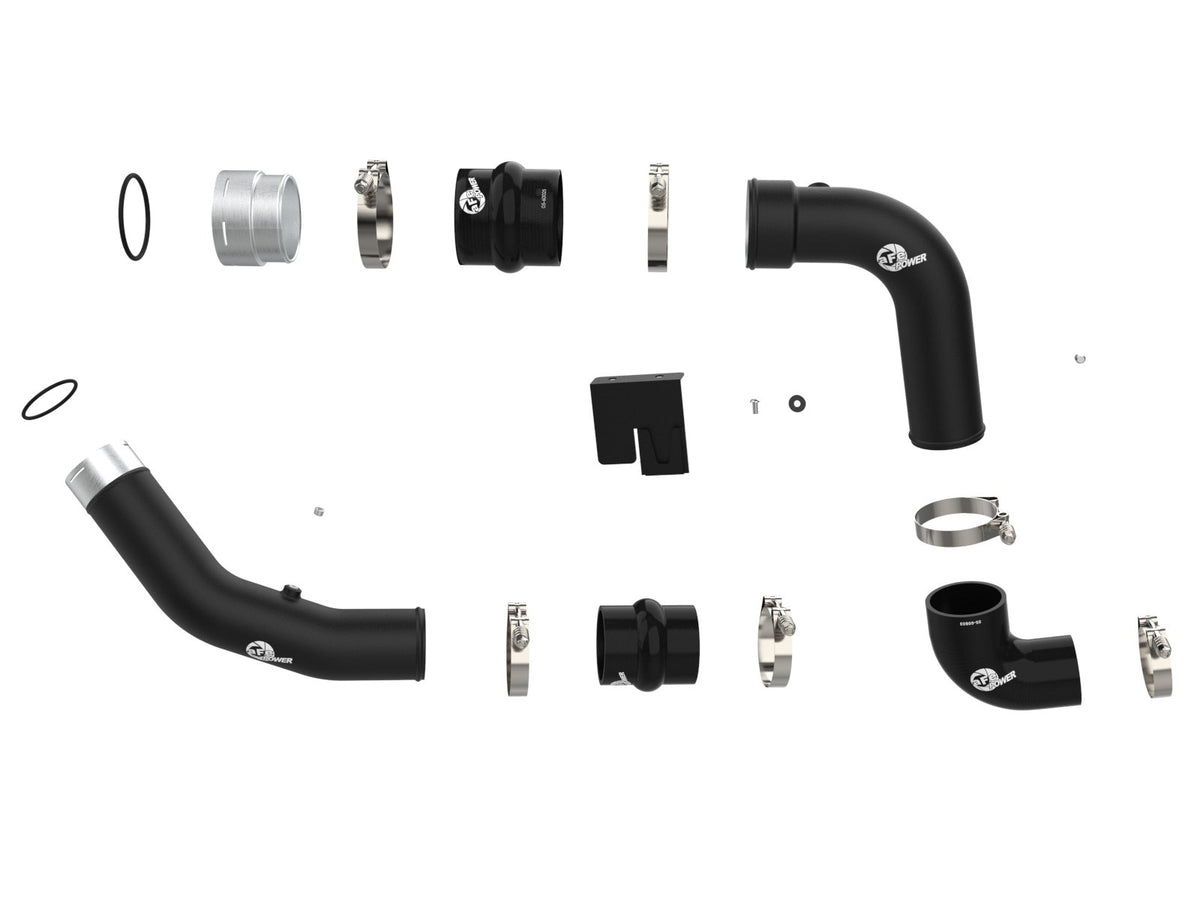 aFe 46-20734-B BladeRunner Aluminum Hot and Cold Charge Pipe Kit Black - view 3
