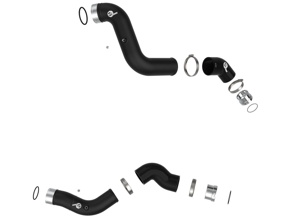aFe 46-20744-B BladeRunner Aluminum Hot and Cold Charge Pipe Kit Black - view 3