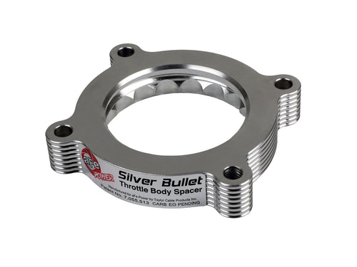 aFe Silver Bullet Throttle Body Spacer - Silver - Ford Mustang/F-150 2011-2014
