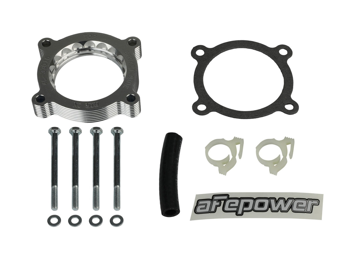 aFe Silver Bullet Throttle Body Spacer - Silver - Ford Mustang/F-150 2011-2014