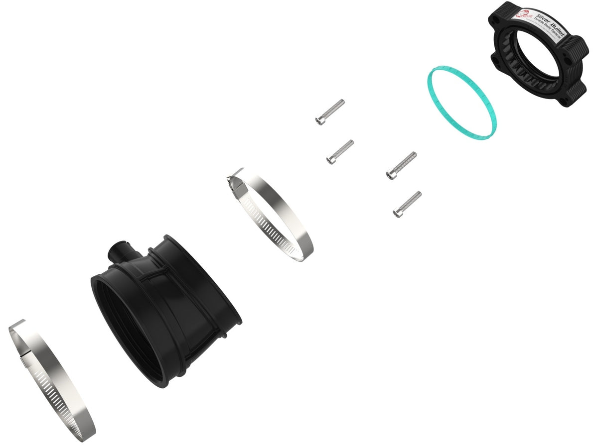 aFe Silver Bullet Throttle Body Spacer Black - Chevrolet Corvette (C8) 2020-2026
