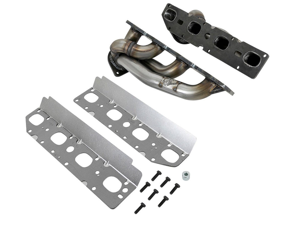 aFe Twisted Steel 304 Stainless Steel Short Tube Header - Dodge Challenger/Charger 2009-2023