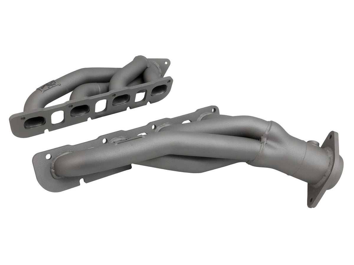 aFe Twisted Steel 1-3/4 IN 304 Stainless Steel Short Tube Headers w/ Titanium Ceramic Coating - Dodge Challenger 2015-2023