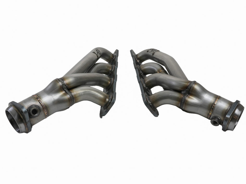 aFe Twisted Steel 1-3/4 IN 304 Stainless Steel Short Tube Headers w/ Raw Finish - Dodge Challenger 2015-2023