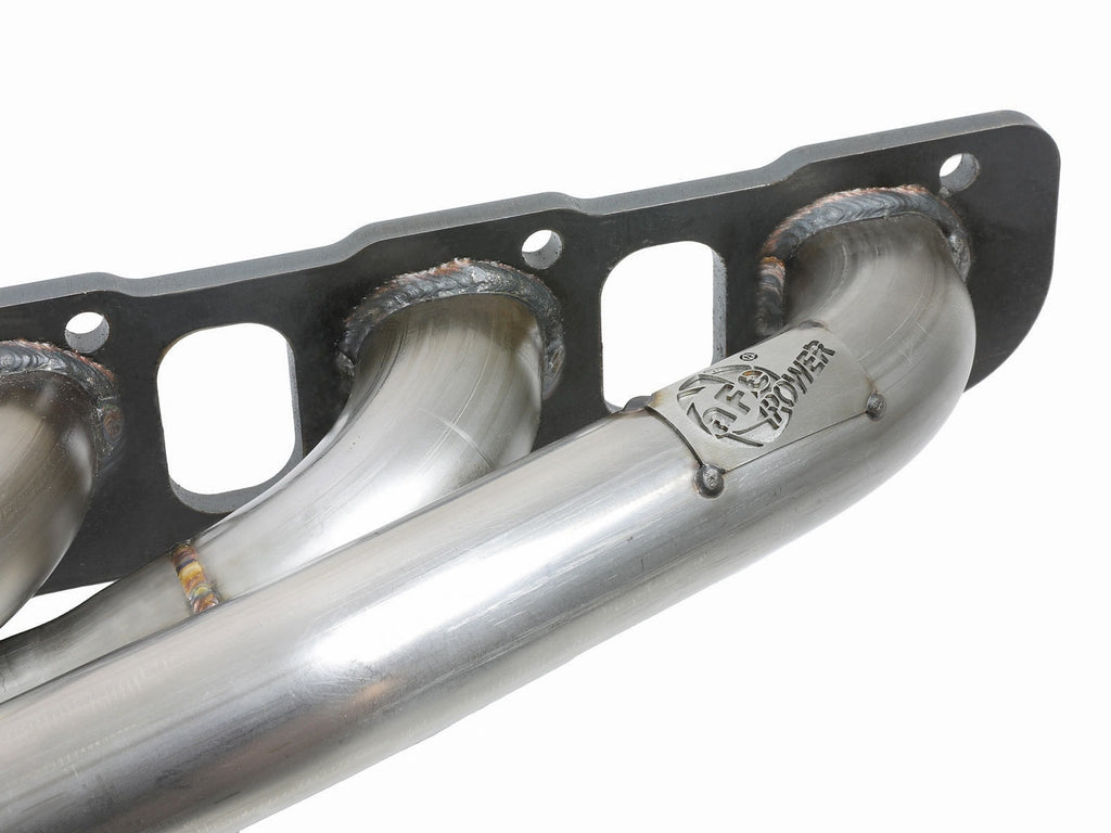 aFe Twisted Steel 1-3/4 IN 304 Stainless Steel Short Tube Headers w/ Raw Finish - Dodge Challenger 2015-2023