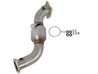 aFe Twisted Steel Down Pipe 3 IN 304 Stainless Steel w/ Cat - Cadillac ATS 2013-2019 / Chevy Camaro 2016-2019