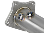 aFe Twisted Steel Down Pipe 3 IN 304 Stainless Steel w/ Cat - Cadillac ATS 2013-2019 / Chevy Camaro 2016-2019