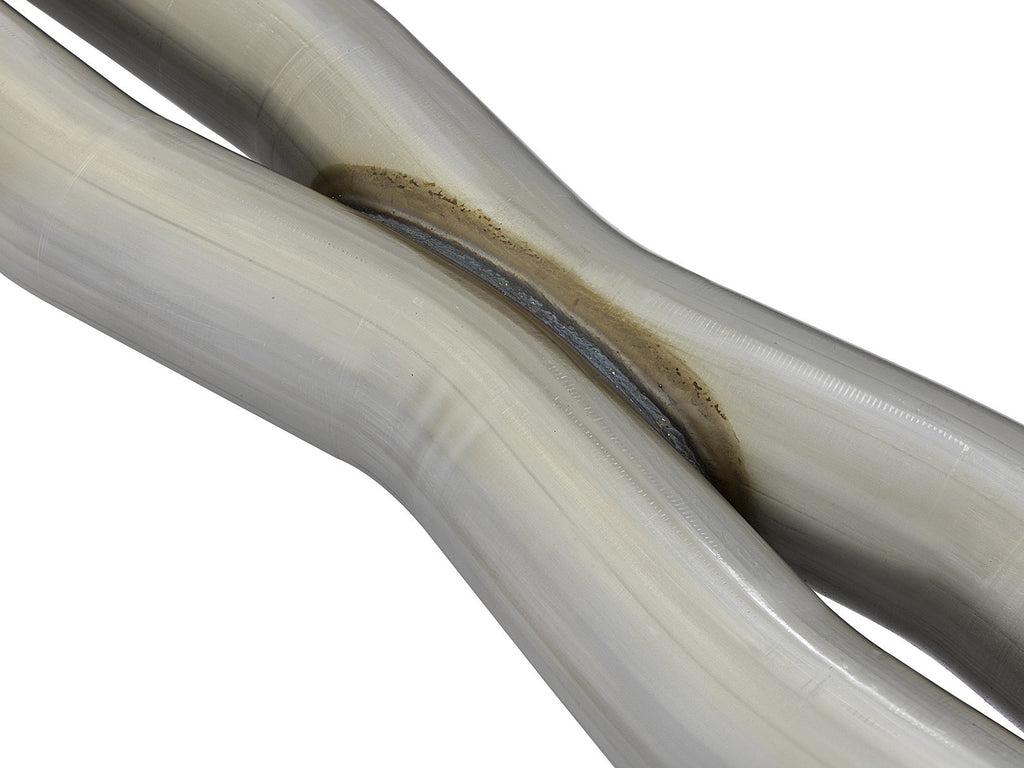 aFe Twisted Steel X-Pipe 3 IN 304 Stainless Steel w/ Cat - Chevrolet Corvette (C7) & Z06 2014-2019