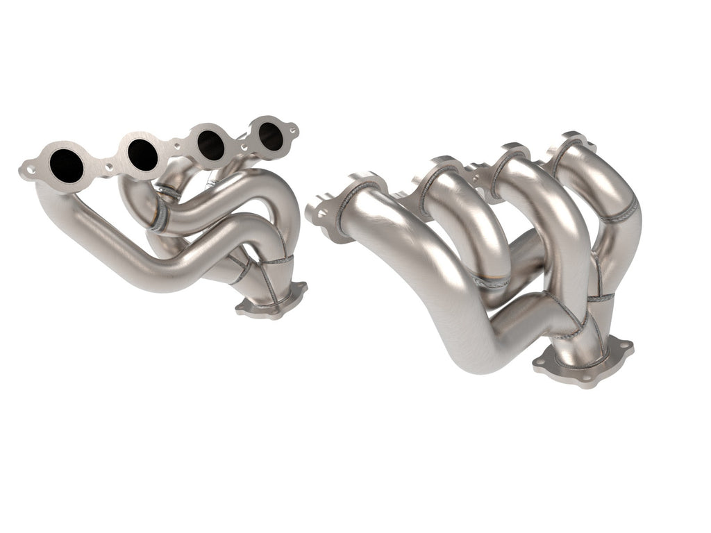 aFe Twisted Steel 304 Stainless Steel Short Tube Header - Chevrolet Camaro SS 2016-2024