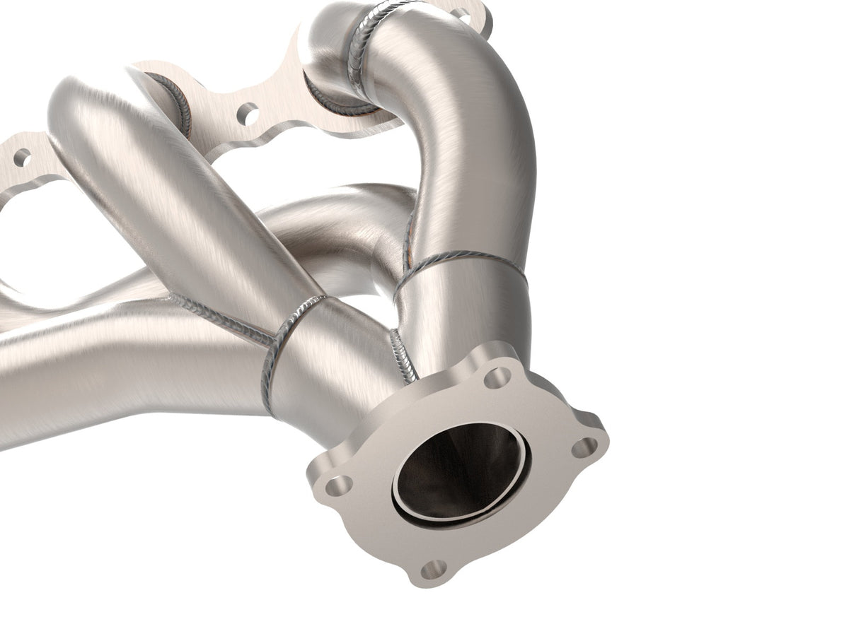 aFe Twisted Steel 304 Stainless Steel Short Tube Header - Chevrolet Camaro SS 2016-2024