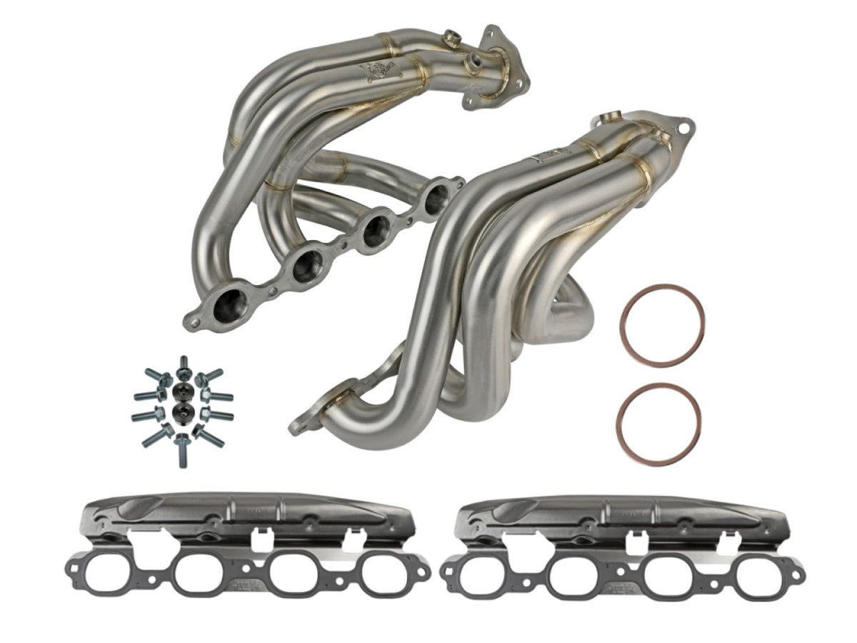 aFe Twisted Steel 304 Stainless Steel Long Tube Header w/ Brushed Finish - Chevrolet Corvette (C8) 2020-2026