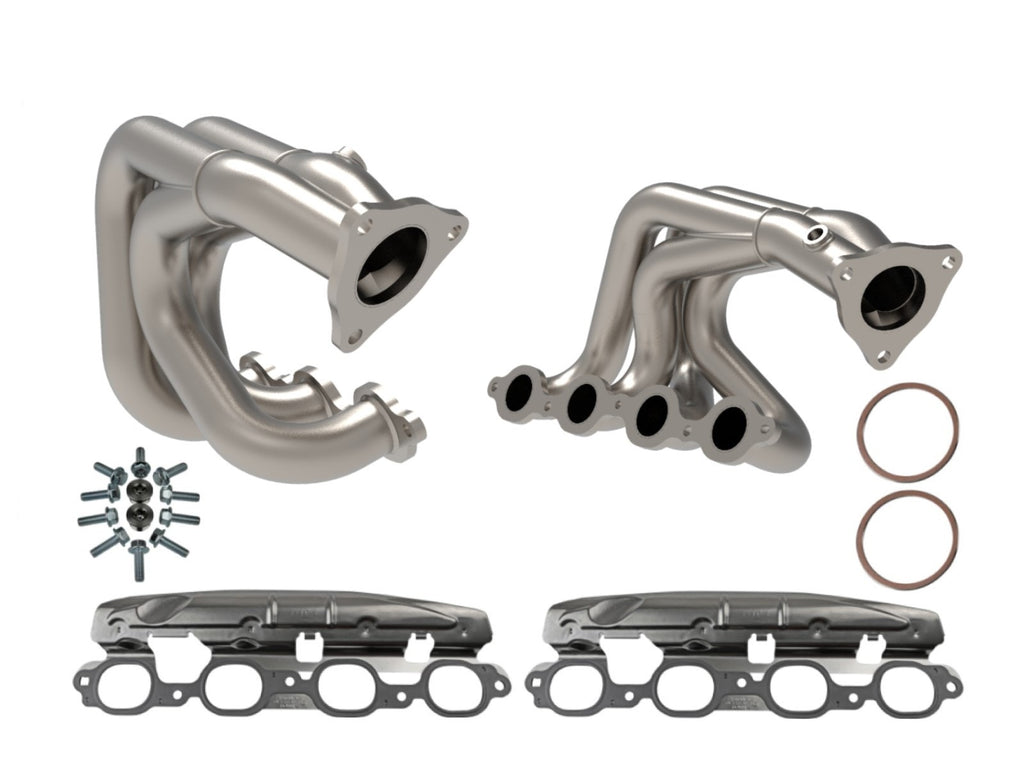 aFe Twisted Steel 304 Stainless Steel long Tube Header w/ Titanium Ceramic Coating - Chevrolet Corvette (C8) 2020-2026