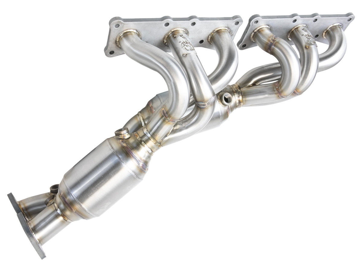 aFe Twisted Steel 304 Stainless Steel Long Tube Header w/ Cat - BMW 3-Series (E90/91/92/93) 2006-2013 128i (E82/E88) 2008-2013