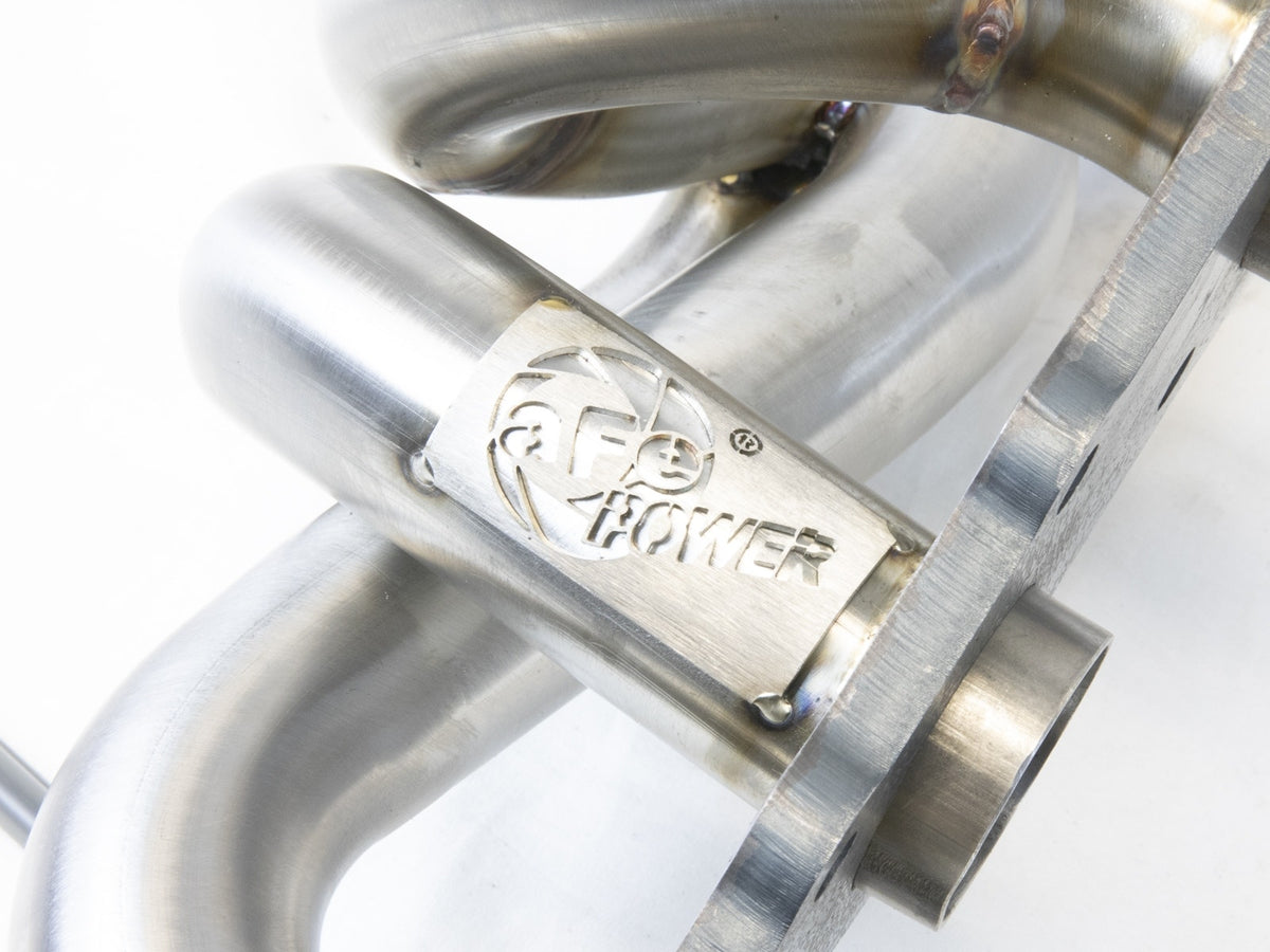 aFe Twisted Steel 304 Stainless Steel Long Tube Header w/ Cat - BMW 3-Series (E90/91/92/93) 2006-2013 128i (E82/E88) 2008-2013
