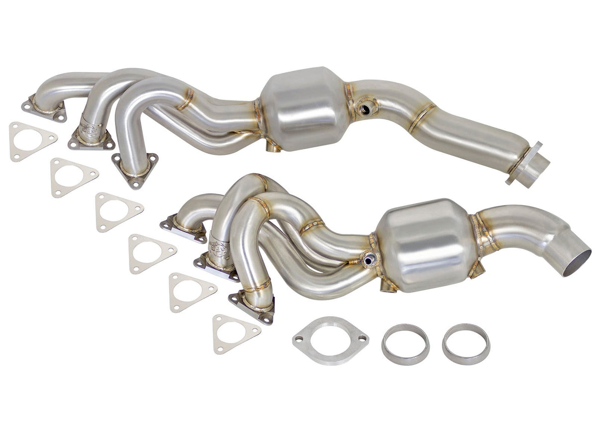 aFe Twisted Steel Long Tube Header 304 Stainless Steel w/ Cat - BMW M3 (E46) 2001-2006