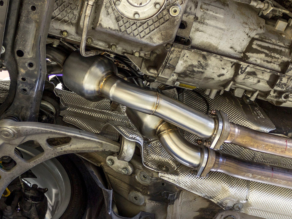 aFe Twisted Steel Long Tube Header 304 Stainless Steel w/ Cat - BMW M3 (E46) 2001-2006