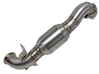 aFe Twisted Steel Down Pipe 2-1/2 IN 304 Stainless Steel w/ Cat - MINI Cooper S (R56) 2007-2015