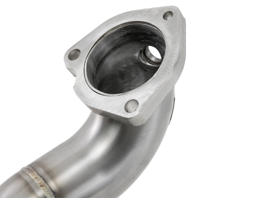 aFe Twisted Steel Down Pipe 2-1/2 IN 304 Stainless Steel w/ Cat - MINI Cooper S (R56) 2007-2015